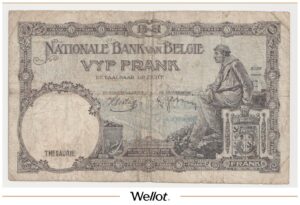 5 Франков 1938 Бельгия