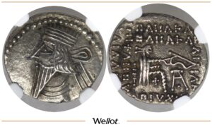 Драхма 78-120 Пакор Парфянское Царство NGC AU