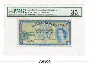1 Фунт 1966 Бермуды PMG 35 VF