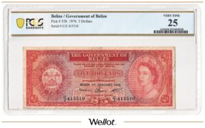 5 Долларов 1976 Белиз PCGS 25 VF